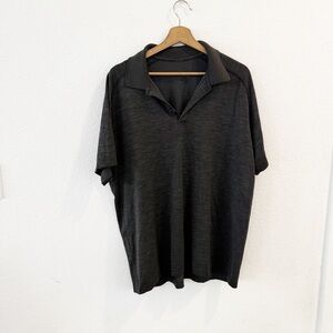 Lululemon- Men’s Heathered Grey Polo - XXL